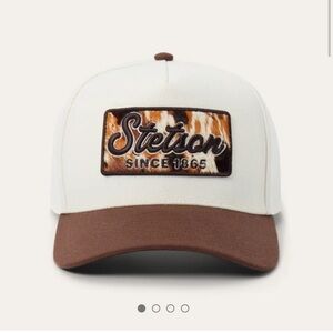 Stetson White and Brown Cap